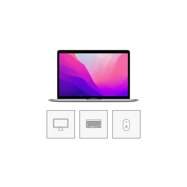 Rendi Macbook Pro 13" M2 tööjaam paindlikult